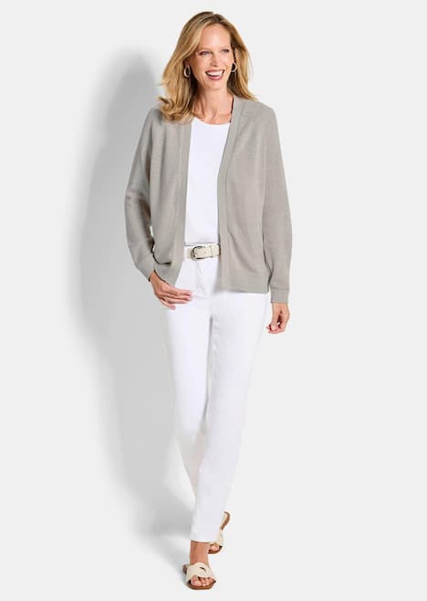 Strickjacke mit Strickbandblende