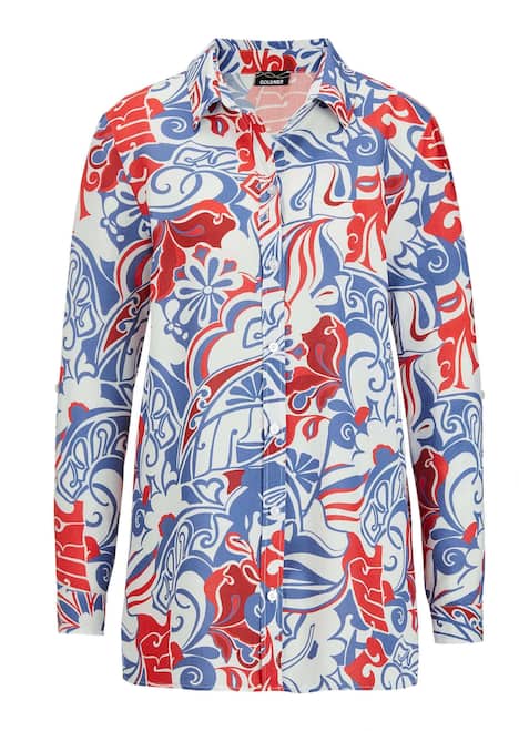 GOLDNER Blouse Overhemdblouse met print allover
