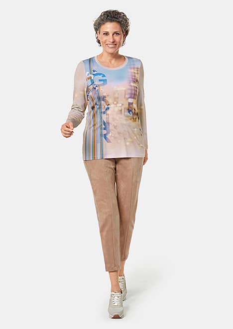 Langarm-Shirt mit Allover-Musterung