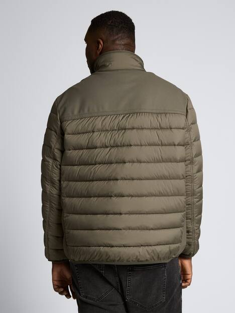 Tom Tailor Men PLUS Jacken Plus Size - Hybrid Steppweste mit Stehkragen