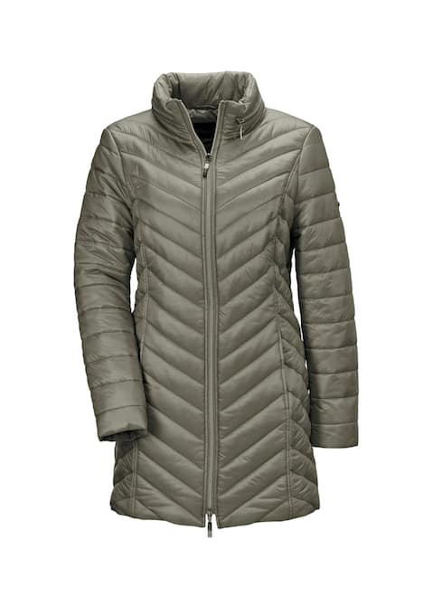 GOLDNER Gewatteerd jack Flatteus, licht, lang gewatteerd jack