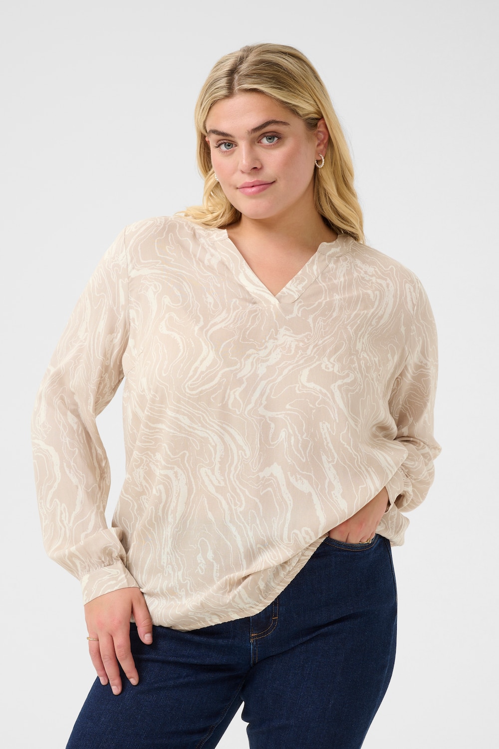 Langarm-Bluse Regular fit