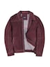 Herren Lederjacke aus Lammleder in Velouroptik , Bordeaux