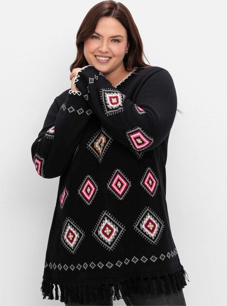 Strickpullover Langarm Sonstiges Muster Ohne Kragen