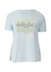 T-Shirt mit Flammgarnstruktur und Print