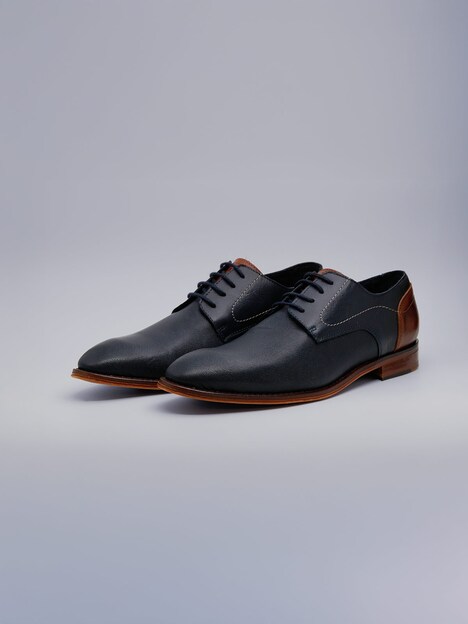 Herren Halbschuh aus Leder , Saphirblau