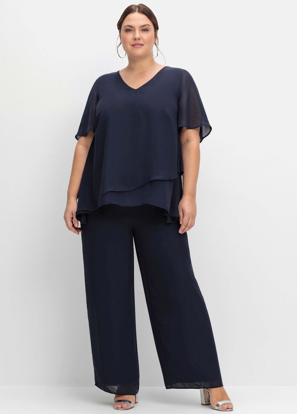 Overall Kurzarm Uni Ohne Kragen