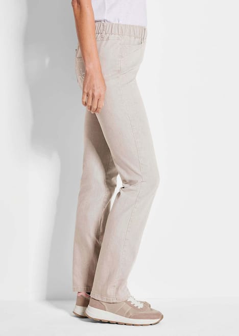 Edel geschmückte Jeansschlupfhose LOUISA