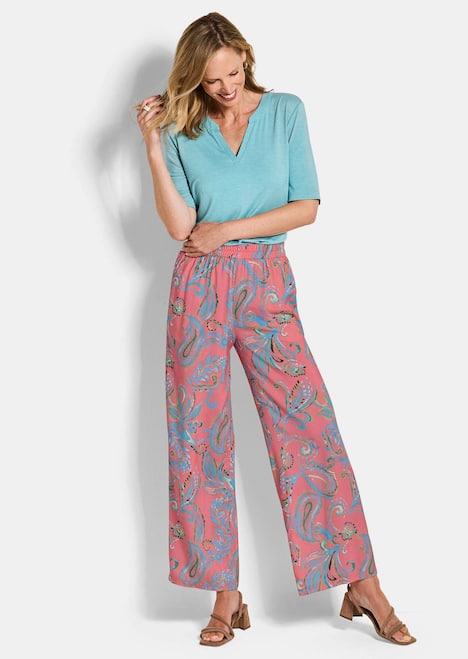 Leichte Sommerhose mit Paisley-Print