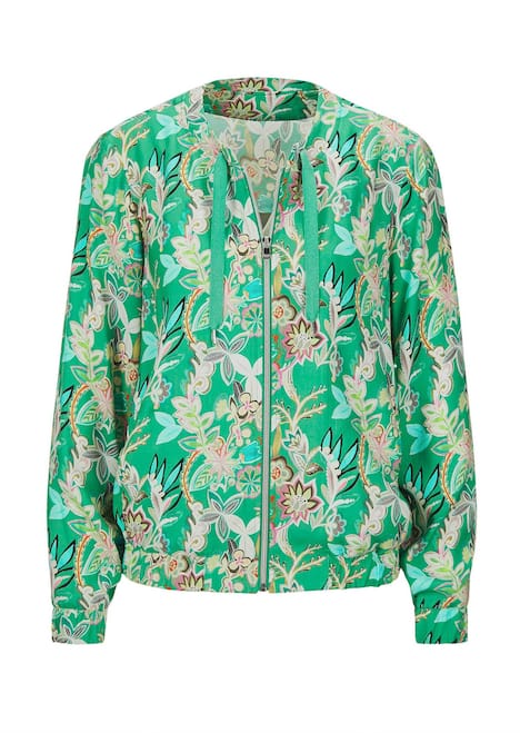 Floraler Blouson mit Reißverschluss