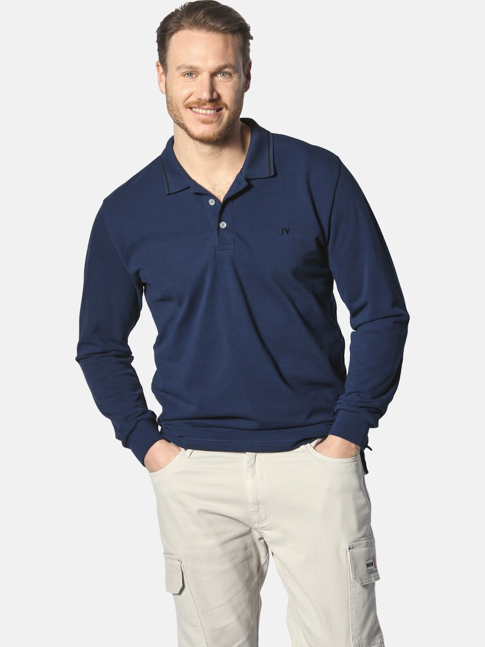 Jan Vanderstorm Langarm-Poloshirt ELLIS
