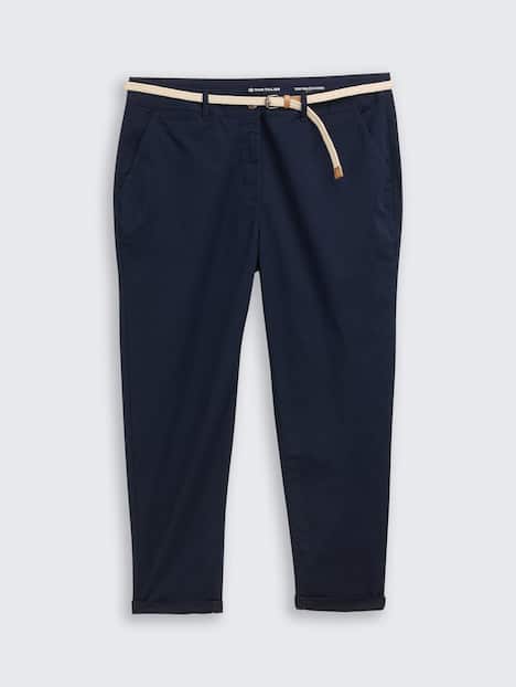 Slim Chino Hose mit Gürtel