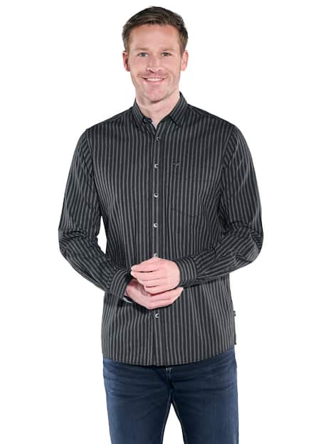 engbers Herren Hemd gemustert , Grau