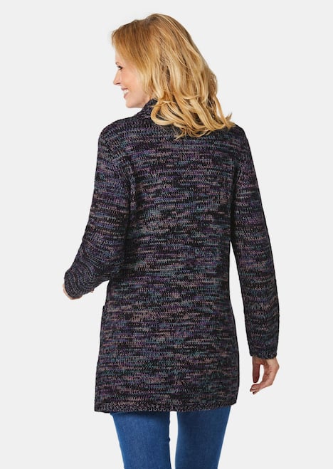 Strickjacke in kaschierender Länge
