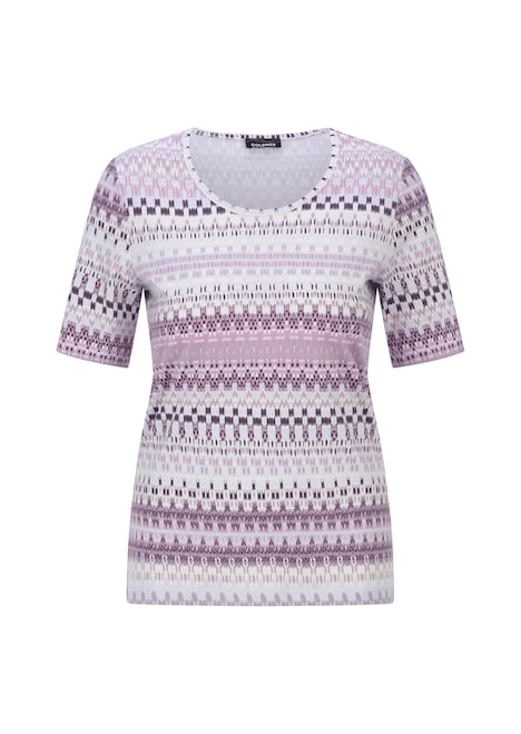 Jersey shirt met geometrische all-over print