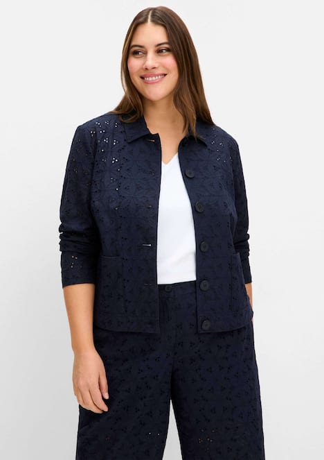Blazer Langarm Uni Hemdkragen