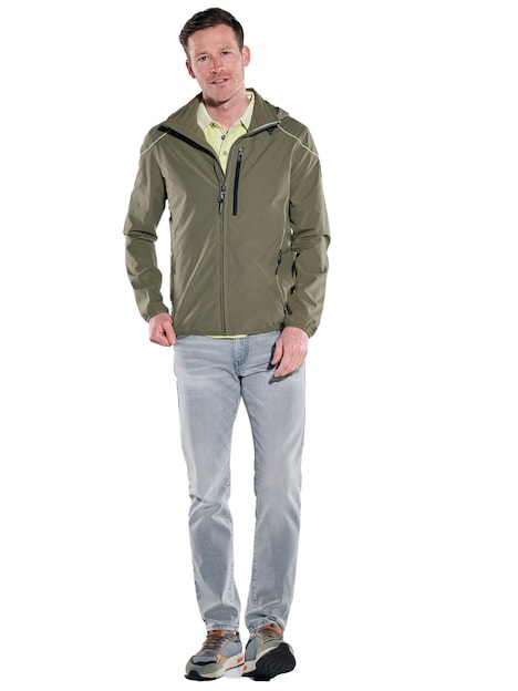 Herren Übergangsjacke mit abnehmbarer Kapuze , Khaki