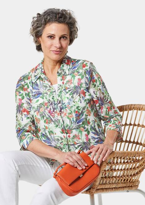 Attraktives Set aus Spitzenbluse und Jerseytop