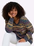 Pullover Langarm Jacquard Sonstiges Muster Ohne Kragen