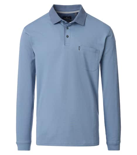 Polo-Shirt Langarm gestreift