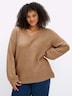 Langarm-Pullover Langarm-Pullover mit Ballonärmeln Langarm Ohne Kragen