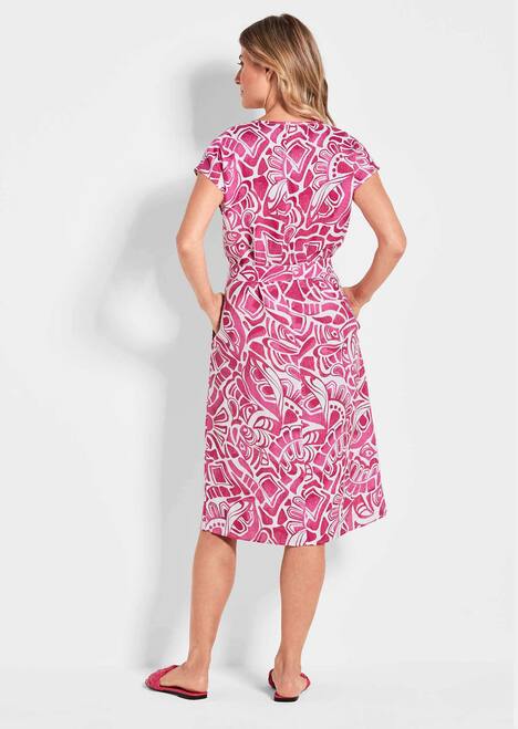 Leinenkleid Ethno, Halbarm