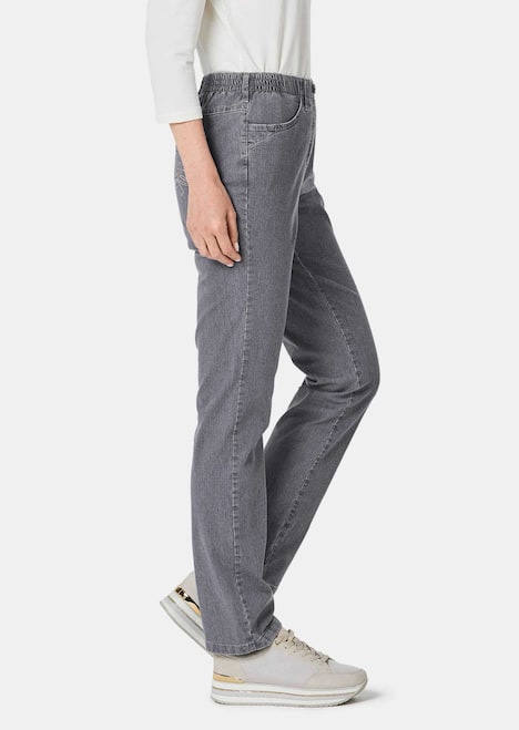 Chic versierde jeans met elastische band