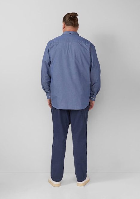 Regular Fit: Gewaschenes Hemd mit Brusttasche