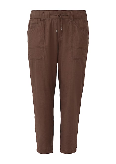 Leinenmix-Hose im Relaxed Fit mit Elastikbund