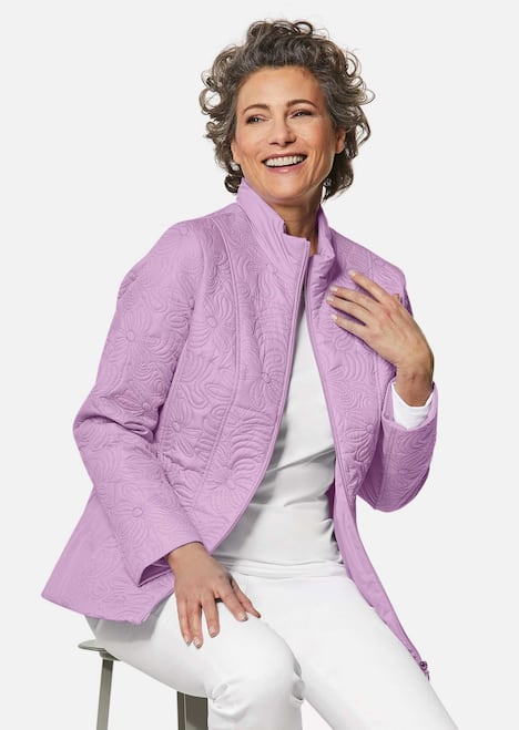 Jacke mit floraler Steppung