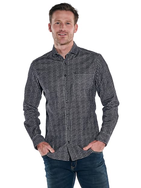 engbers Herren Hemd langarm , Schwarz