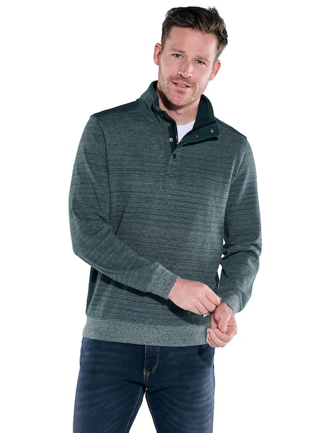 engbers Herren Sweatshirt mit Stehkragen , Petrolblau