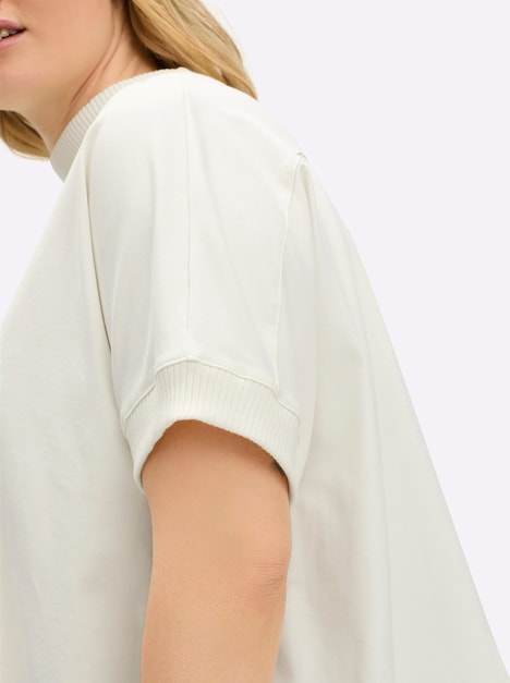 Stehkragen-Shirt Kurzarm Uni Stehkragen