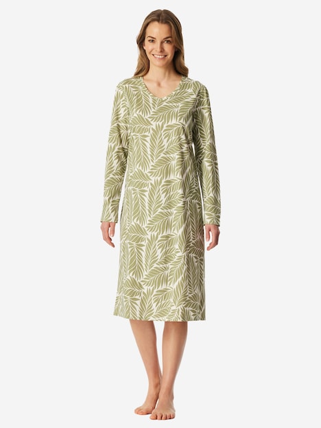 Schiesser Damen Nachthemd Comfort Essentials linde