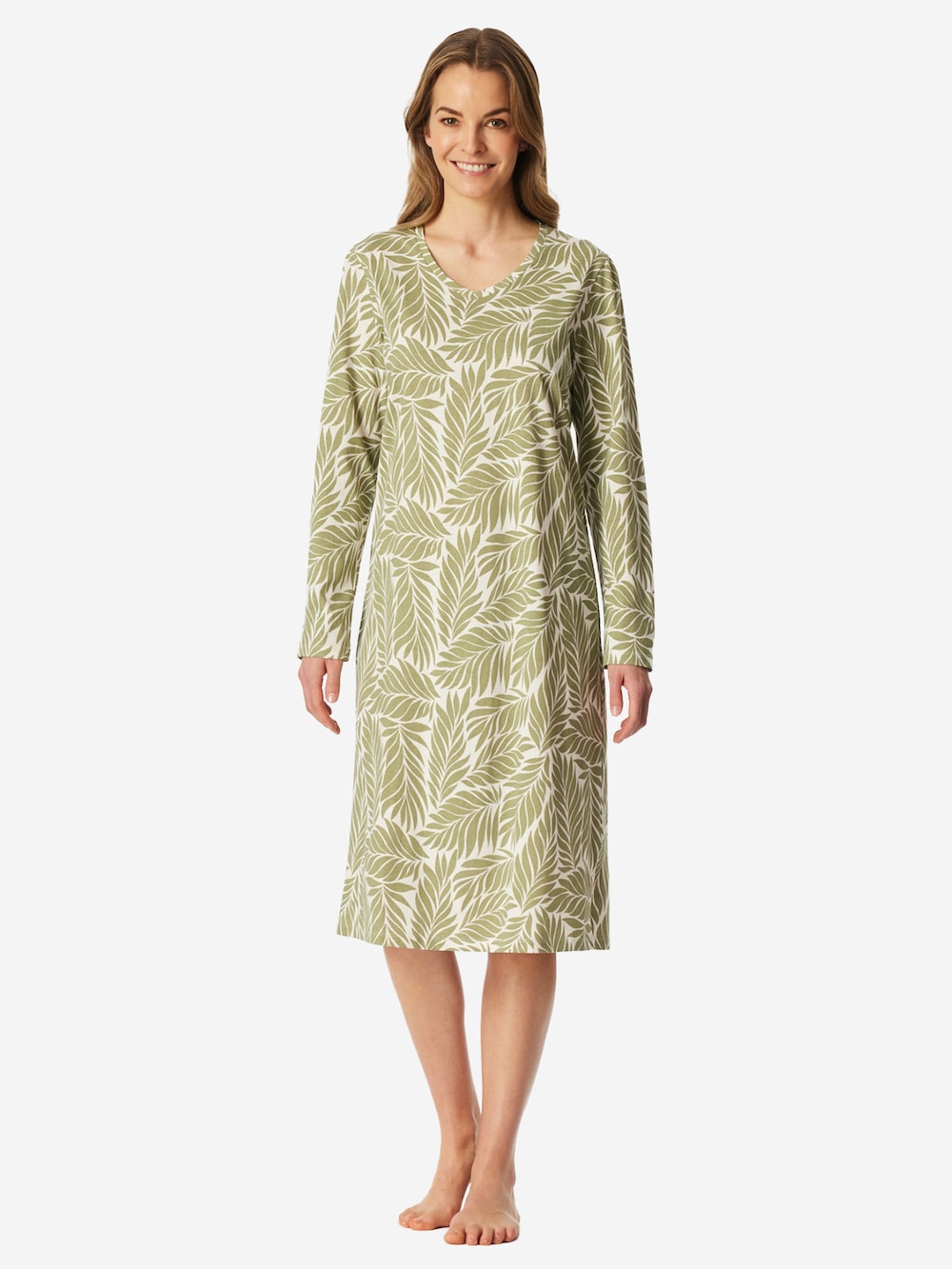 Schiesser Damen Nachthemd Comfort Essentials linde