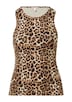Geripptes Tanktop mit All-over-Print