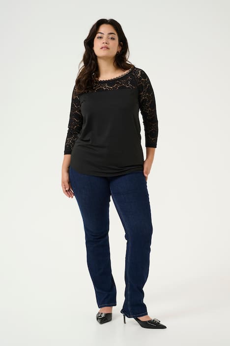 Langarm-Bluse Regular fit