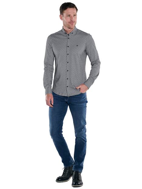 engbers Herren Hemd langarm , Grau