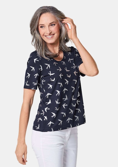 Topmodisches Shirt mit glänzendem Druck