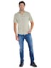 Herren Kurzarm-Hemd mit Struktur und Comfort-Stretch , Khaki