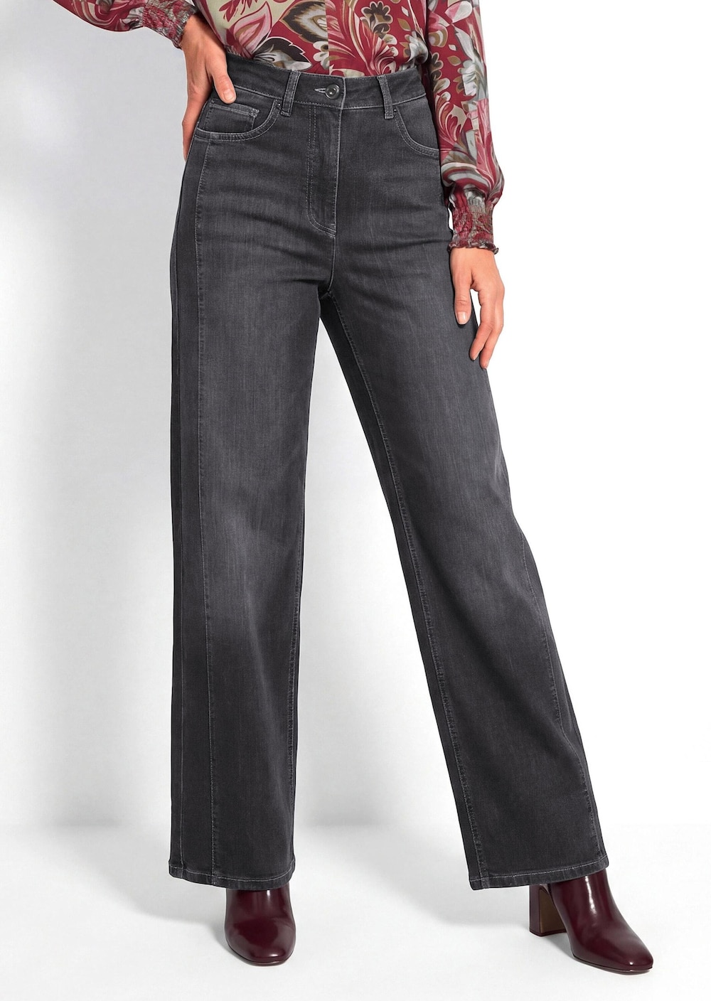 Denim broek VERA met wijde pijpen
