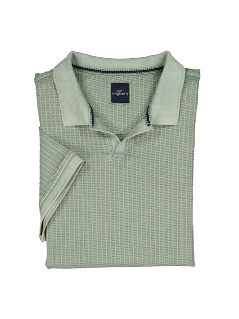 Herren Poloshirt mit Struktur , Gruen