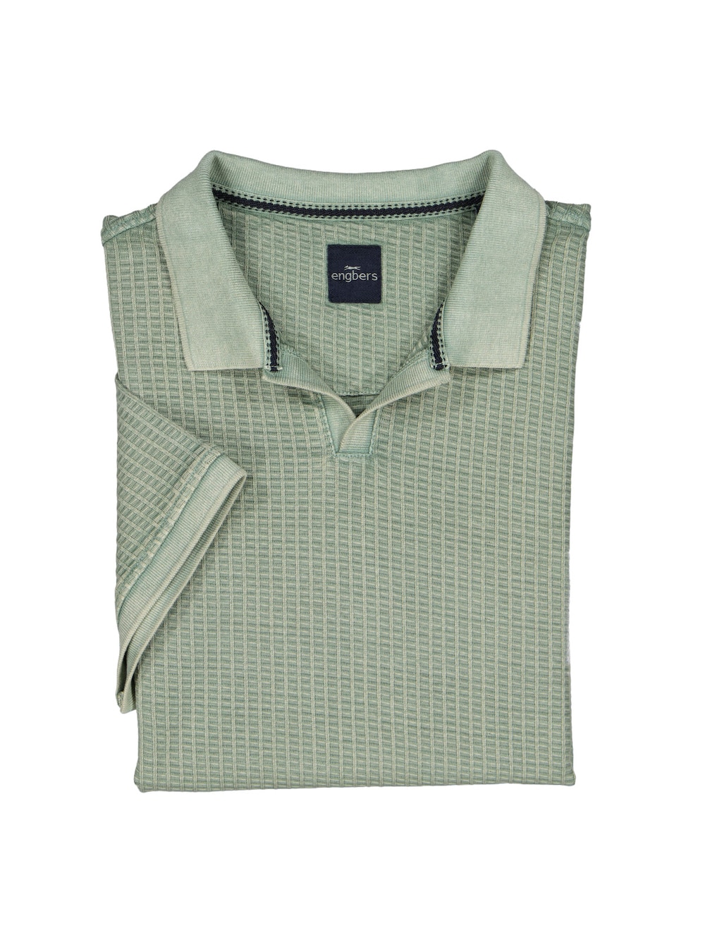 Herren Poloshirt mit Struktur , Gruen