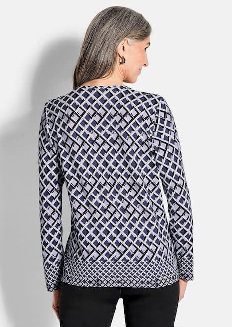 GOLDNER Gedessineerd shirt Jersey shirt met grafische print