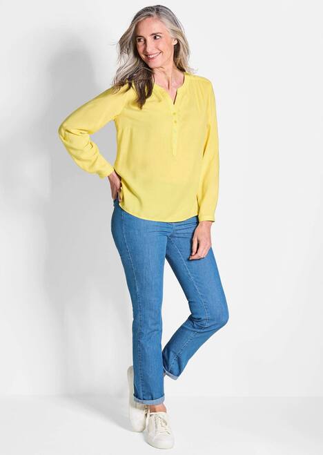 Elegante Viskosebluse mit V-Ausschnitt