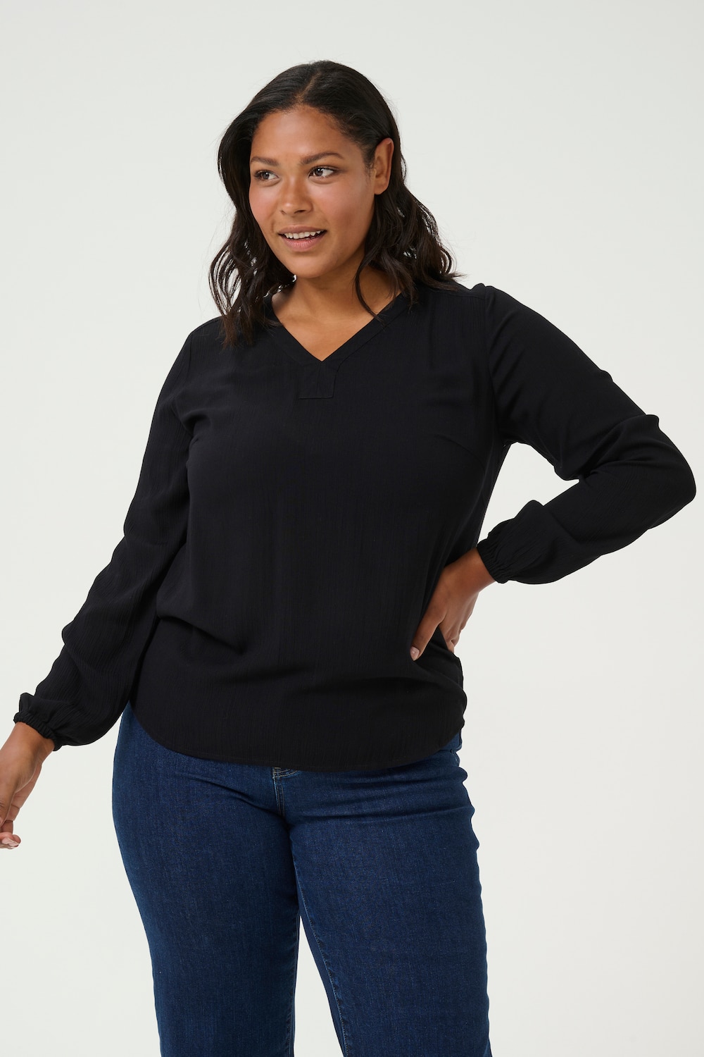 Langarm-Bluse Regular fit