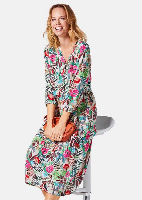 GOLDNER Jurk met print Gedessineerde jurk van soepel materiaal