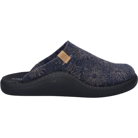 Damen Hausschuh Monaco D 04, dunkelblau-kombi
