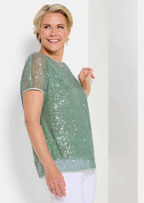 Schlupfbluse in schimmerndem Design