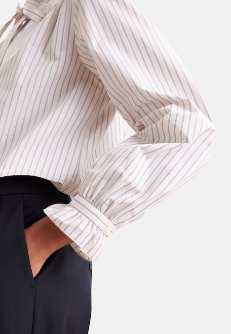 Damen Ausgestellte Bluse - Gestreift